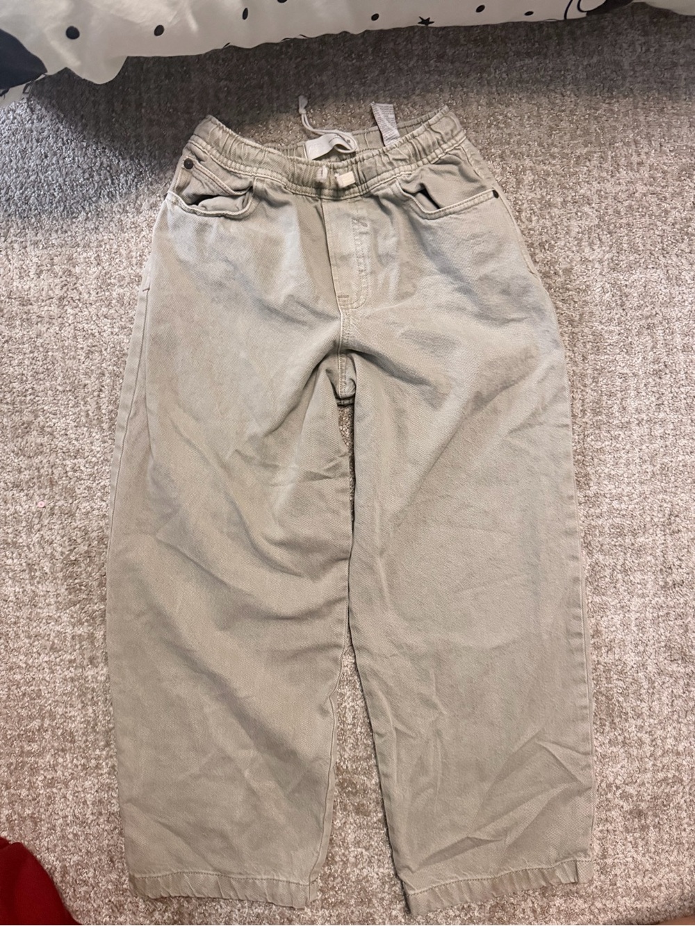 Boy Zara Casual Drawstring jeans - Sage Green